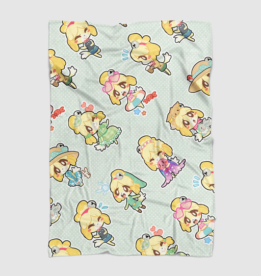 art animal crossing girl game Ultra soft fleece blanket