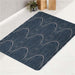 art deco blue mural bath rugs