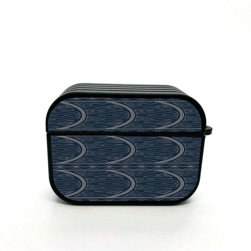 art deco blue mural airpods case