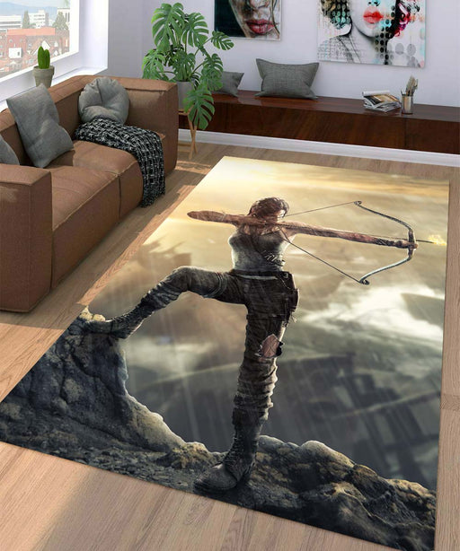 archer lara croft tomb raider Living room carpet rugs