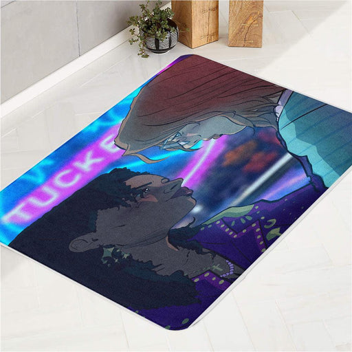 art black mirror girl bath rugs