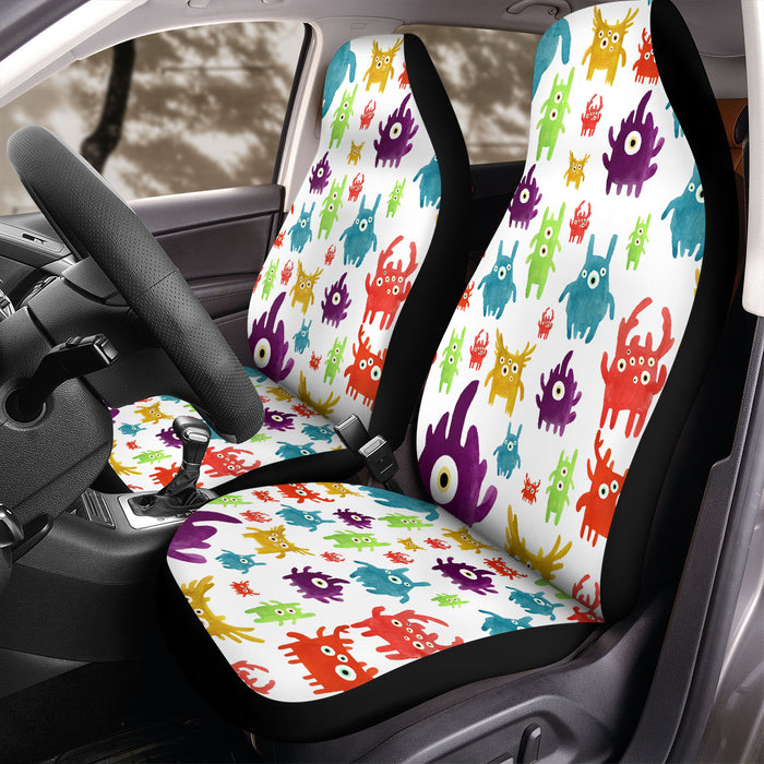 art watercolor painting monsters Car Seat Covers