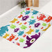 art watercolor painting monsters bath rugs