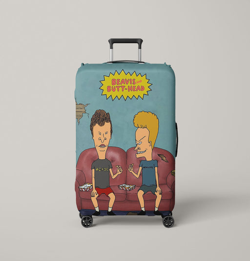 beavis and butt-head cartoon Luggage Cover | suitcase