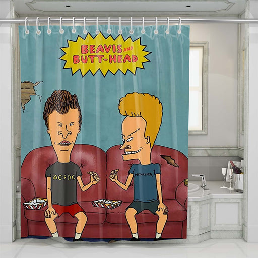 beavis and butt-head cartoon shower curtains