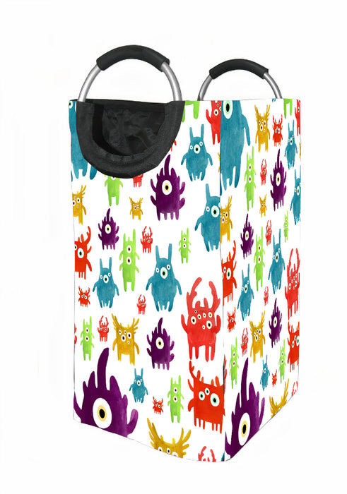 art watercolor painting monsters Laundry Hamper | Laundry Basket