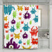 art watercolor painting monsters shower curtains