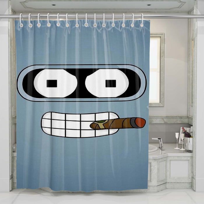 bender robot shower curtains