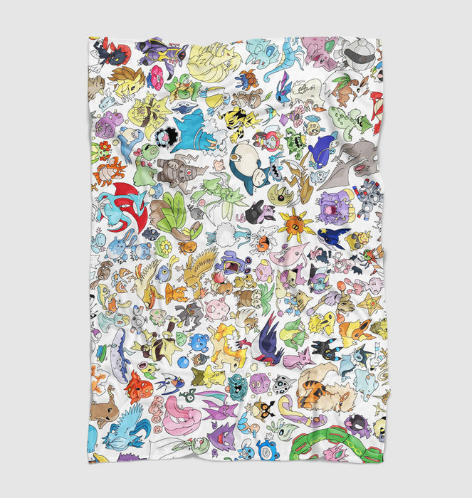 assemble species pokemon Ultra soft fleece blanket