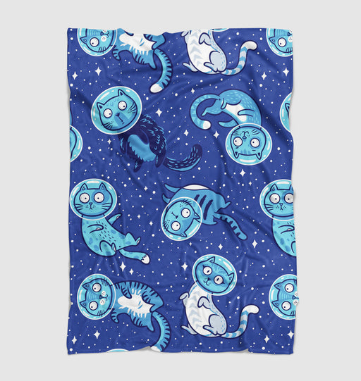 astronout space is a cat Ultra soft fleece blanket