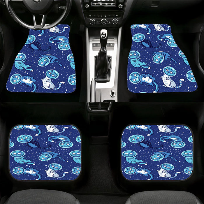 astronout space is a cat Car floor mats Universal fit