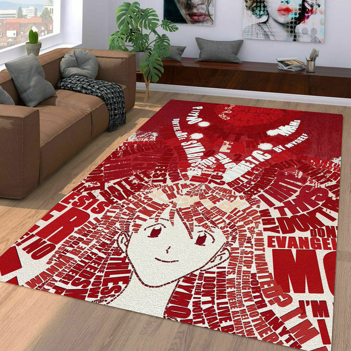 asuka typography blood pattern Living room carpet rugs