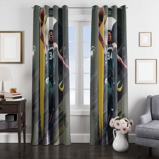 art composition basketball nba window Curtain