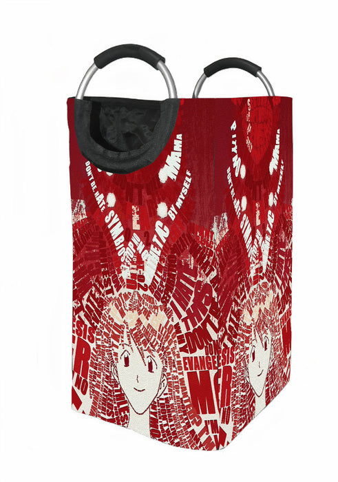 asuka typography blood pattern Laundry Hamper | Laundry Basket