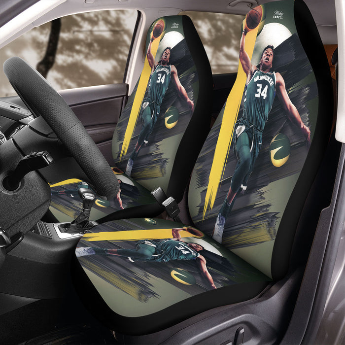 art composition basketball nba Car Seat Covers