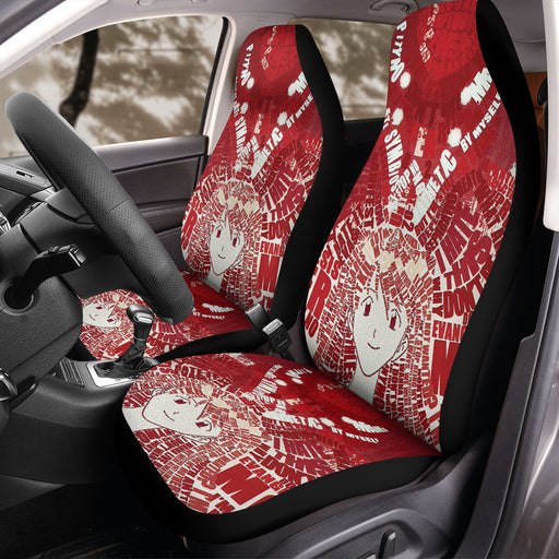 asuka typography blood pattern Car Seat Covers