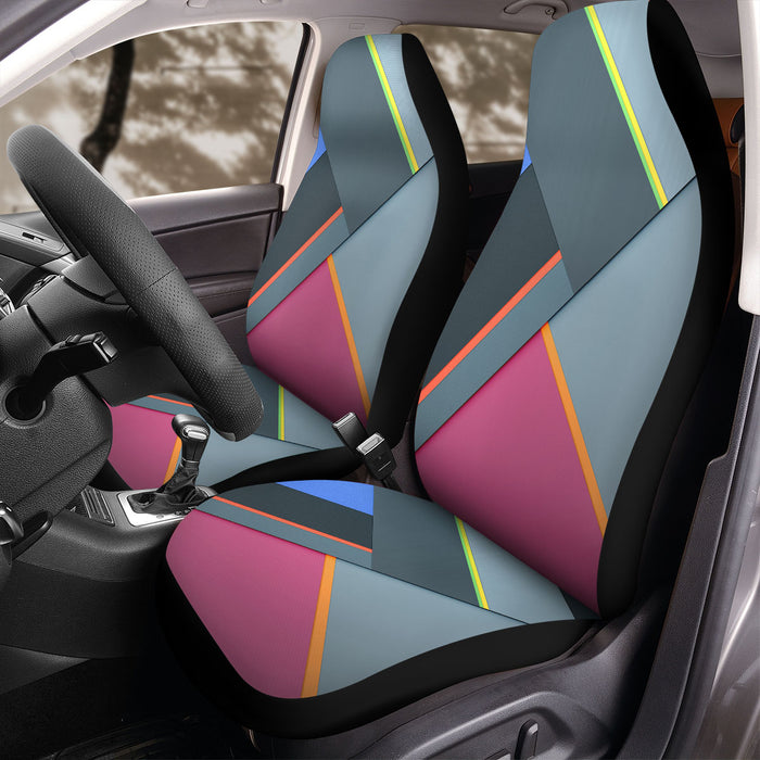 asymmetric soft color theme Car Seat Covers