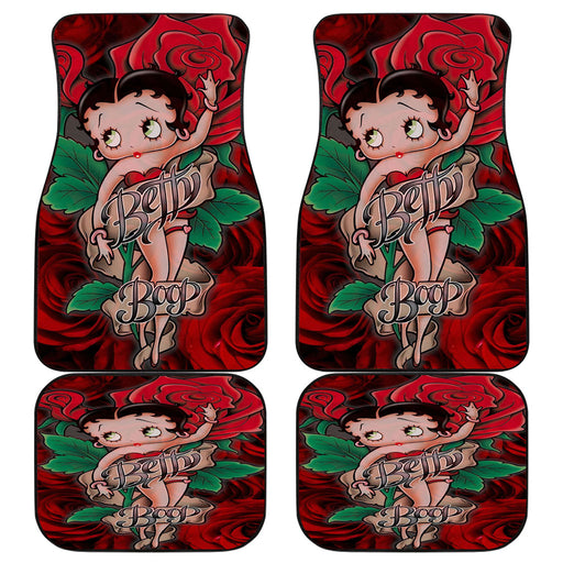 betty boop cartoon flower Car floor mats Universal fit