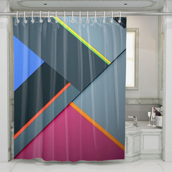 asymmetric soft color theme shower curtains