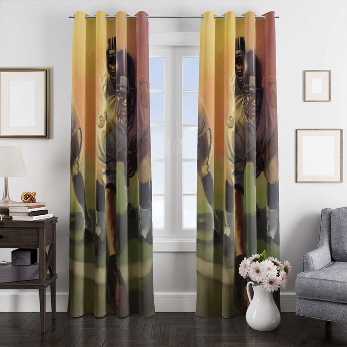 art of football america nfl big player window Curtain