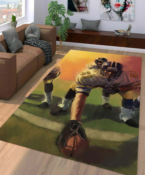 art of football america nfl big player Living room carpet rugs