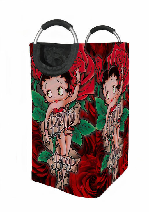 betty boop cartoon flower Laundry Hamper | Laundry Basket