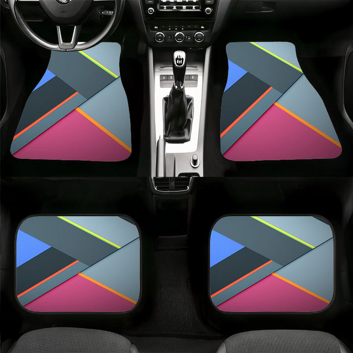 asymmetric soft color theme Car floor mats Universal fit