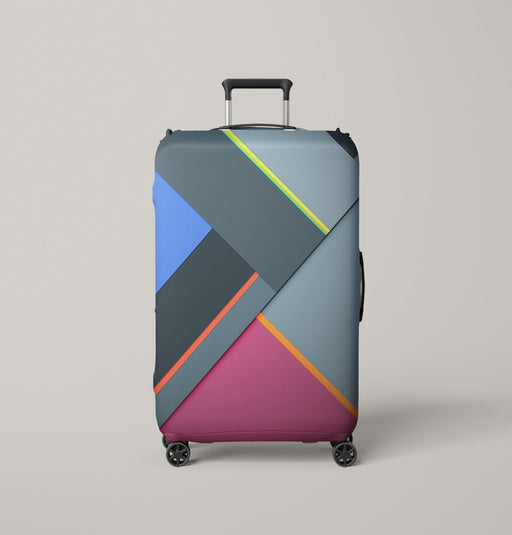 asymmetric soft color theme Luggage Cover | suitcase