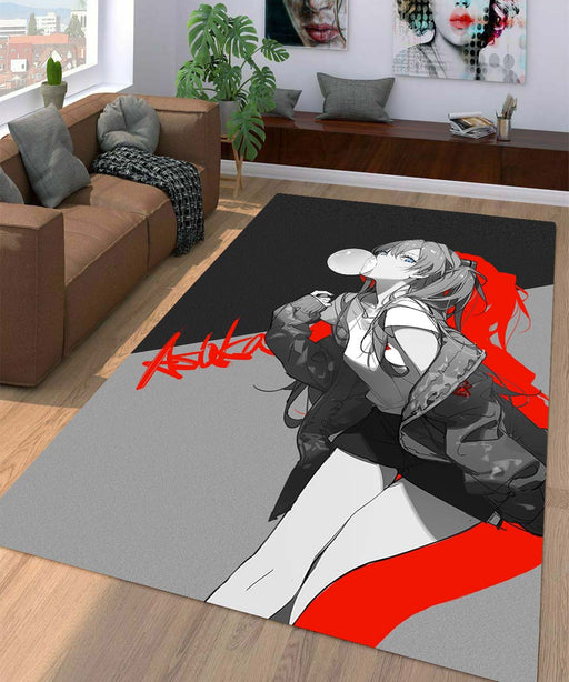 asuka style streetwear from evengelion copy Living room carpet rugs