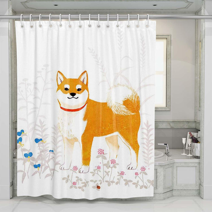 art brown dog shower curtains