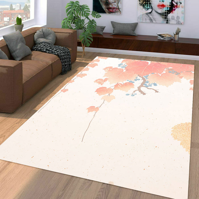 autumn leaf theme pastel Living room carpet rugs