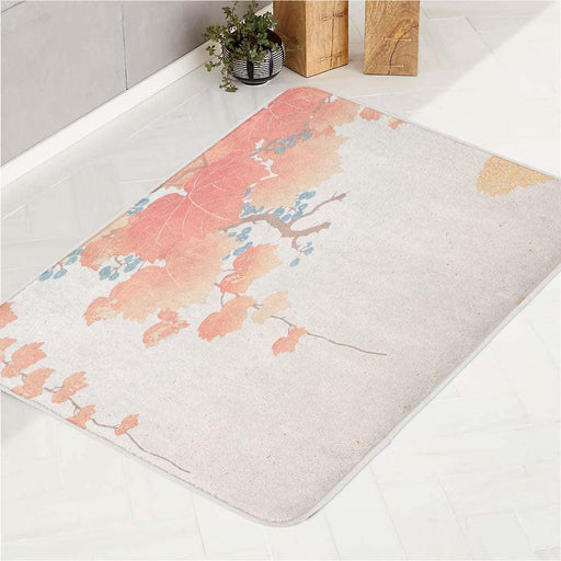 autumn leaf theme pastel bath rugs