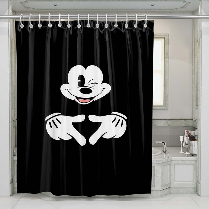 black mickey mouse shower curtains