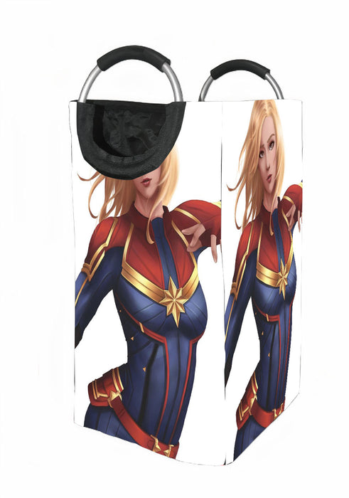 art of captain marvel Laundry Hamper | Laundry Basket