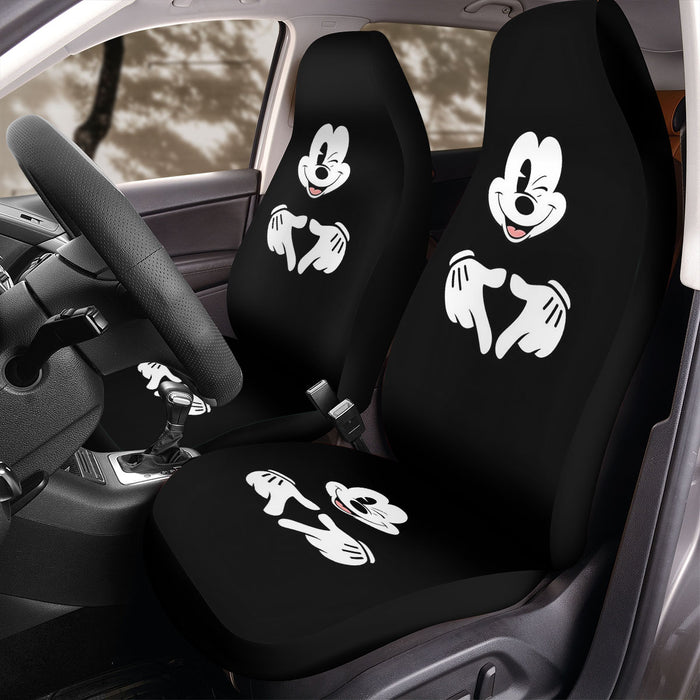 Black Mickey Mouse Car Seat Covers