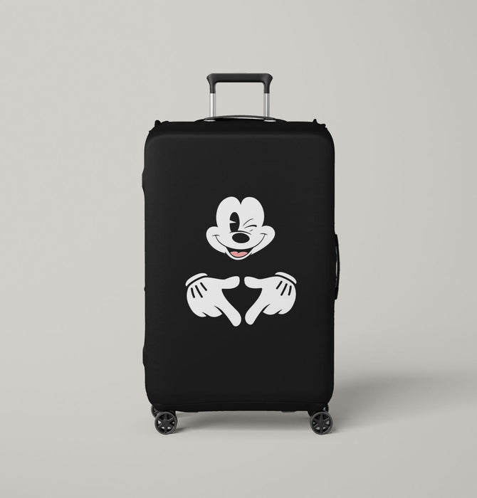 black mickey mouse Luggage Cover | suitcase