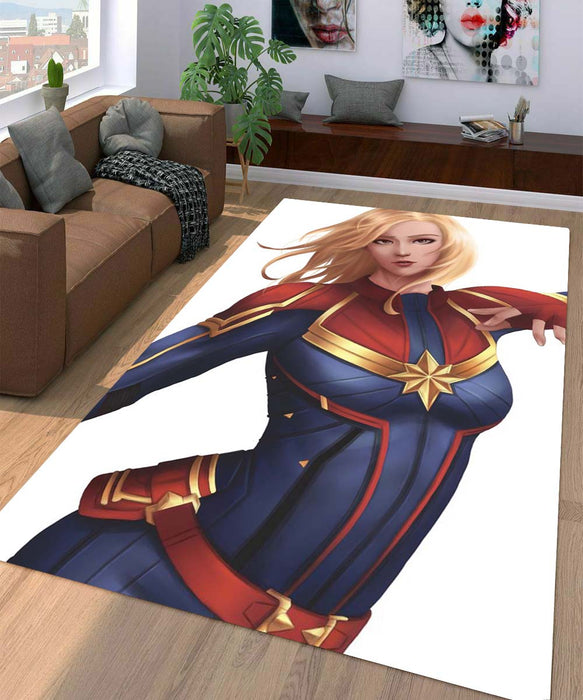 art of captain marvel Living room carpet rugs