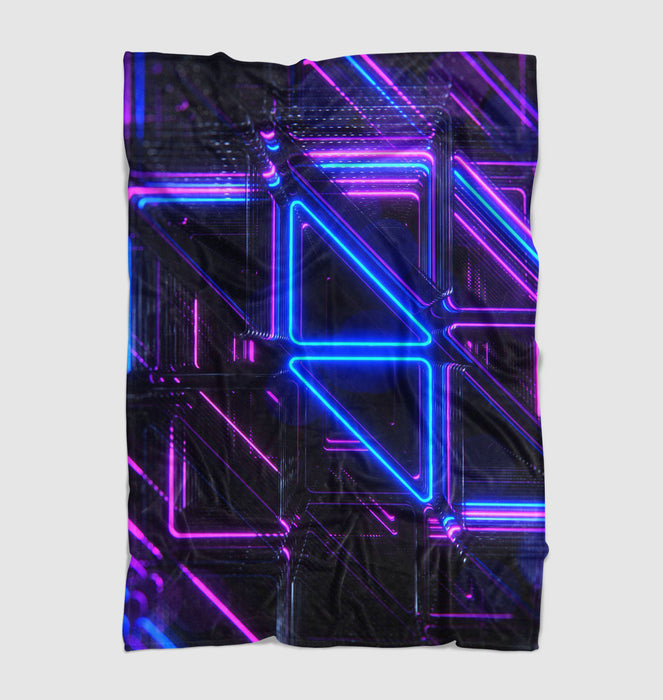 avicci neon light logo vaporwave Ultra soft fleece blanket