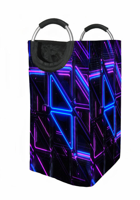 avicci neon light logo vaporwave Laundry Hamper | Laundry Basket