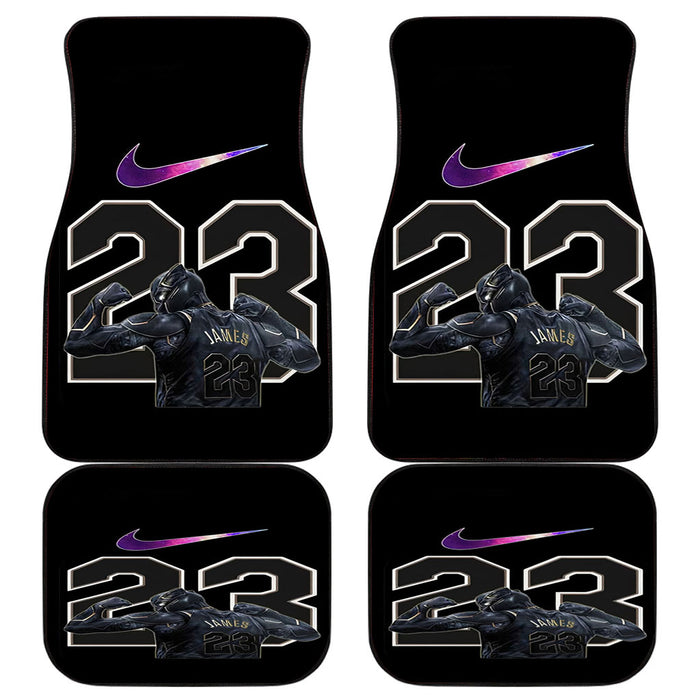 Black Panther Lebron James Galaxy Car floor mats Universal fit