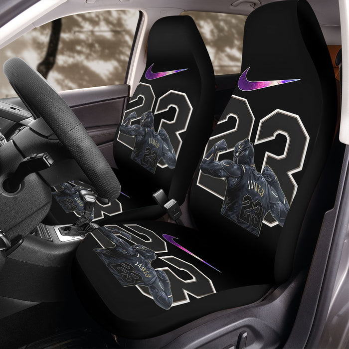 Black Panther Lebron James Galaxy Car Seat Covers