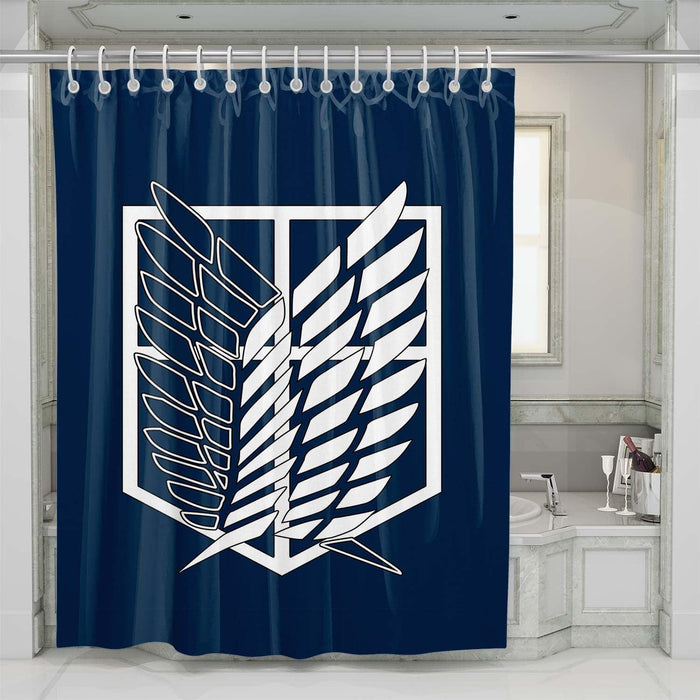 attack on titan logo shower curtains