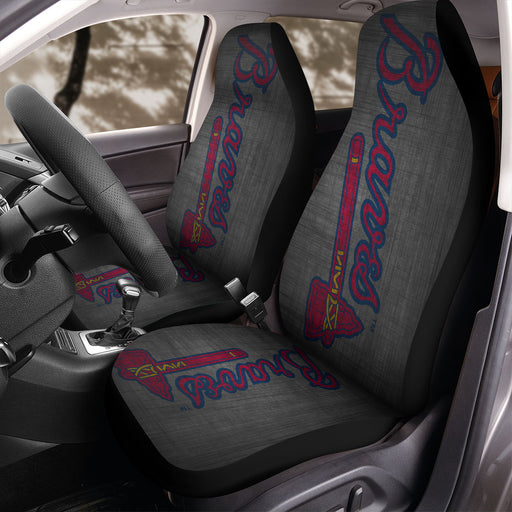 atlanta braves logo dark Car Seat Covers