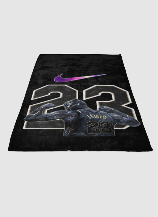 Black Panther Lebron James Galaxy soft fleece blanket