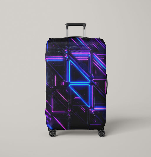 avicci neon light logo vaporwave Luggage Cover | suitcase