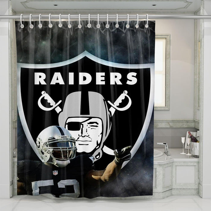 atmosphere of oakland raider match shower curtains