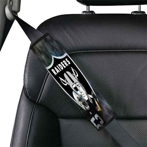 atmosphere of oakland raider match Car seat belt cover - Grovycase