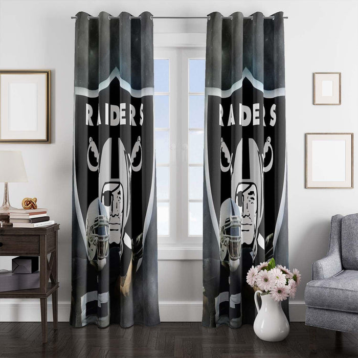 atmosphere of oakland raider match window Curtain