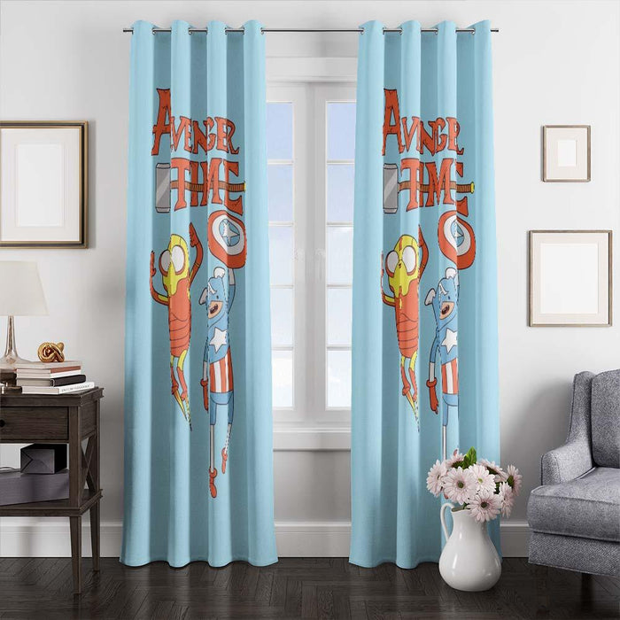 avenger time adventure time window curtains