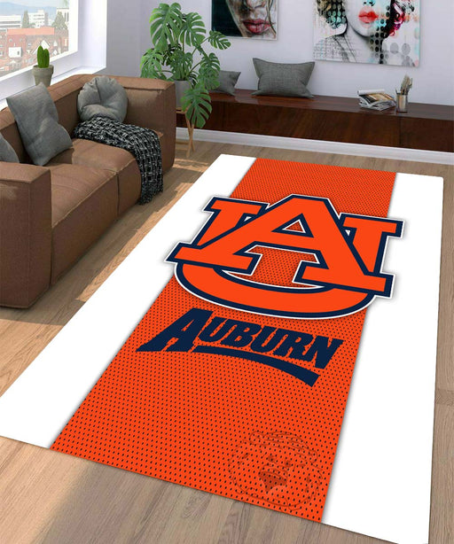 auburn football team orange Living room carpet rugs